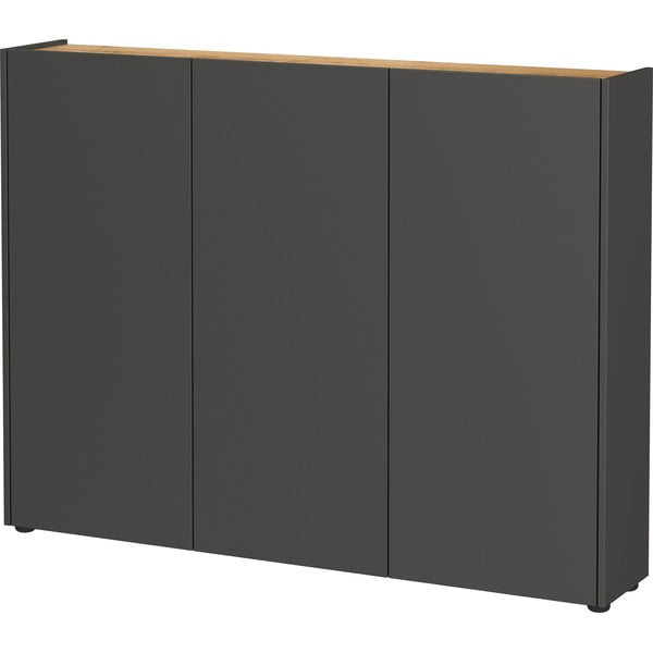 Antracitno sivi ormarić u dekoru hrasta 138x105x25 cm Libbiano – Germania