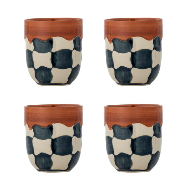 Šalice u setu 4 kom od kamenine 375 ml Check – Bloomingville