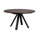 Tamno smeđi okrugao proširiv blagovaonski stol u dekoru hrasta ø 135 cm Maddock – Rowico