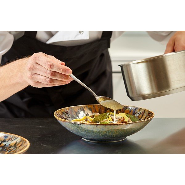 Smeđi dubok porculanski tanjur ø 21 cm Resto – BonBistro-image-1