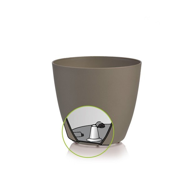 Sivo-smeđa saksija s kotačićima Gardenico Ella Twist'n'Roll Smart System, ø 40 cm-image-1