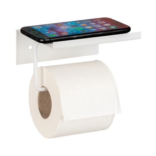 Bijeli metalni samoljepljiv/s policom držač toaletnog papira Desulo – Wenko