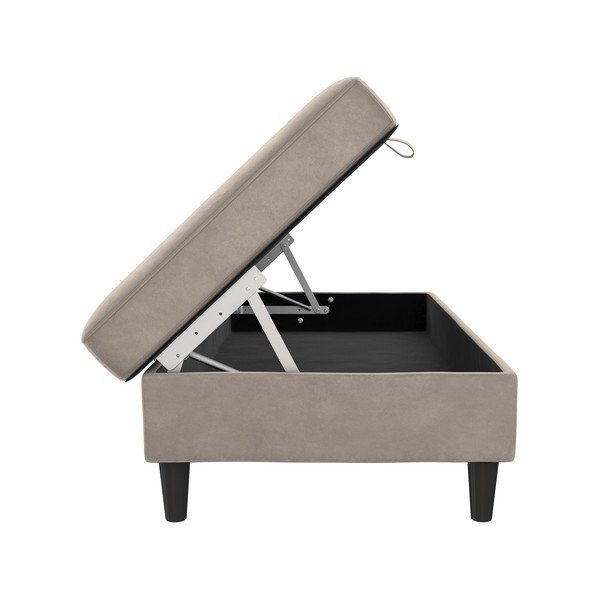 Sivi baršunast tabure Hartford – Støraa-image-3