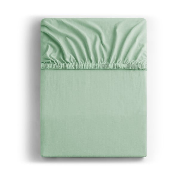 Svijetlo zelena plahta s gumom od jeseya 180x200 cm Amber – DecoKing