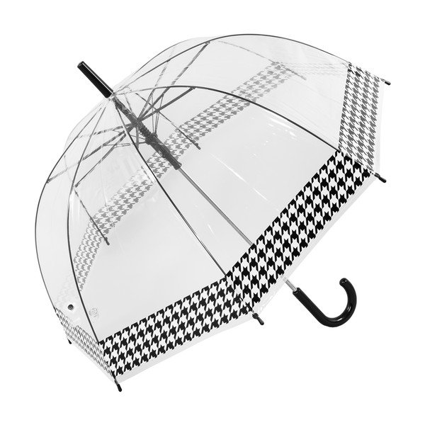 Prozirni kišobran od trske otporan na vjetar s automatskim otvaranjem Ambiance Dog Stooth, ⌀ 84 cm-image-2