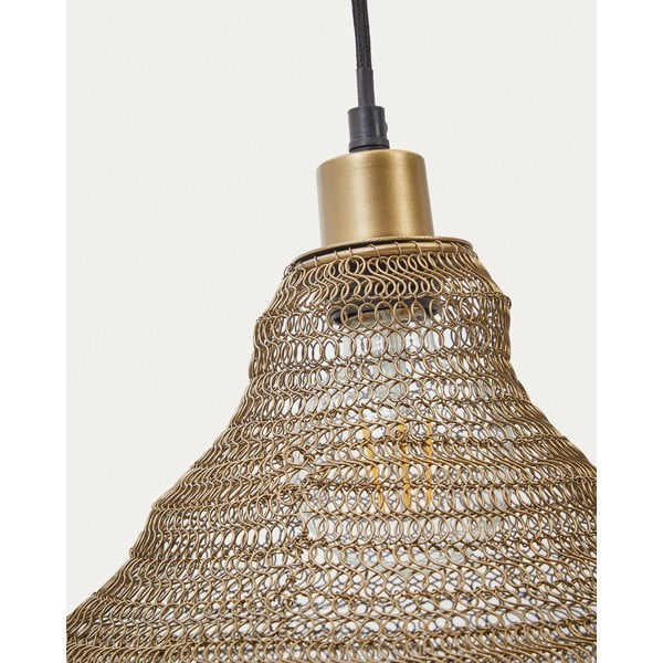Viseća svjetiljka u zlatnoj boji s metalnim sjenilom ø 48,5 cm Sarraco – Kave Home-image-3