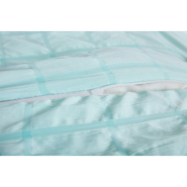 Mentol zelena posteljina za krevet za jednu osobu od krepa 140x200 cm Naomi – My House-image-2