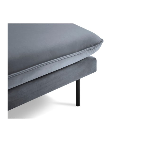 Siva baršunasta ležaljka Cosmopolitan Design Vienna, lijevi kut-image-4