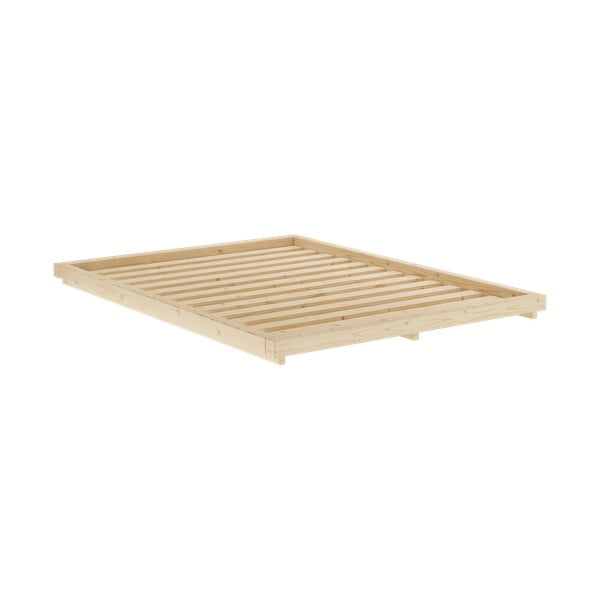 Bračni krevet od masivnog bora s podnicom 140x200 cm u prirodnoj boji Dock – Karup Design