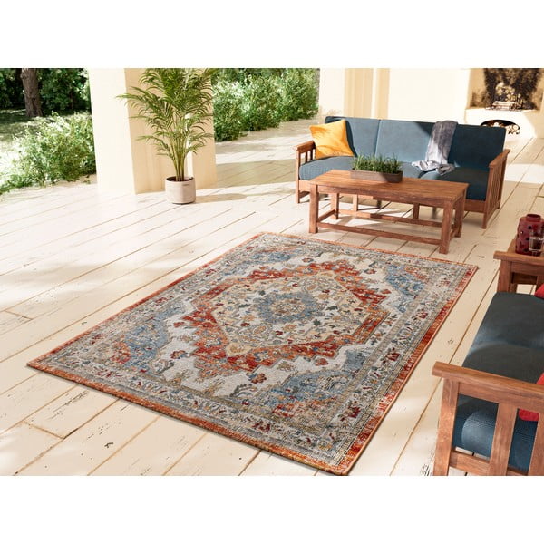 Narančasti/bež vanjski tepih 80x150 cm Luna Rust – Universal-image-1