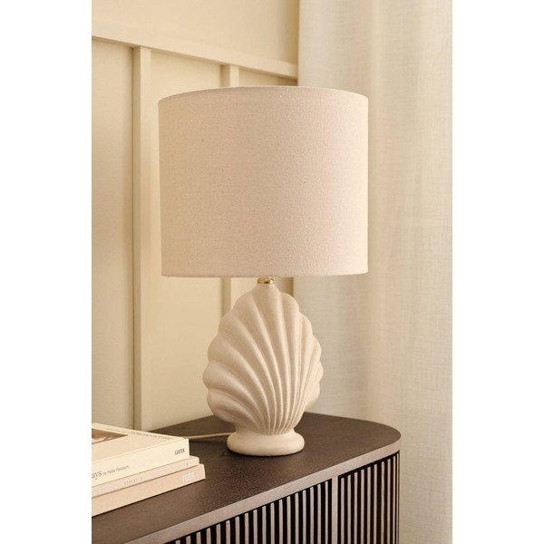 Bijela/bež stolna lampa od polyresina (visina 58 cm) Shelley – Ellos Home-image-2