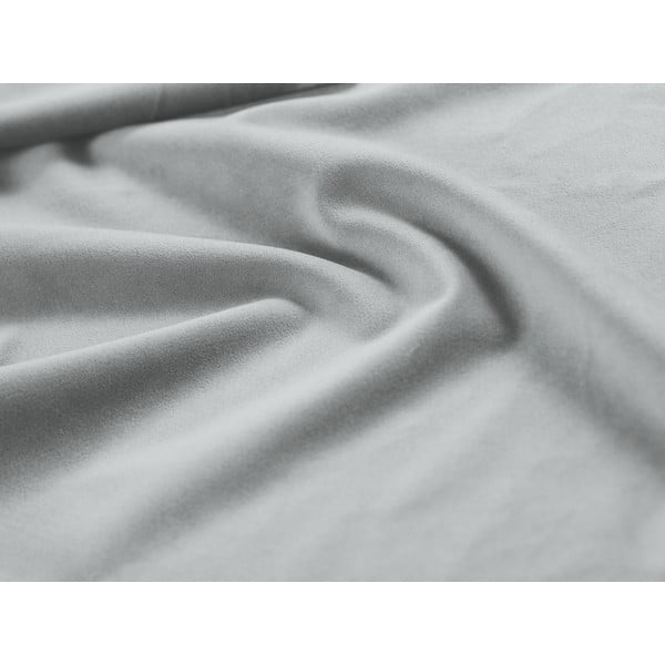 Svijetlo sivi tapecirani bračni krevet s prostorom za odlaganje/bez uzglavlja s podnicom 160x200 cm Susan – Micadoni -image-4