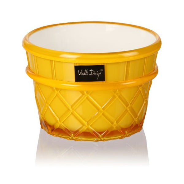 Žuta šalica za desert Vialli Design Livio, 266 ml