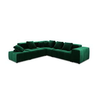 Zelena baršunasta kutna garnitura (varijabilna) Rome Velvet - Cosmopolitan Design