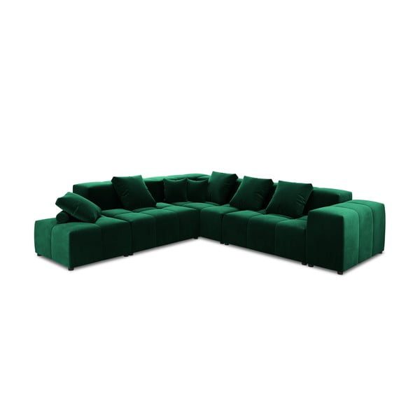Zelena baršunasta kutna garnitura (varijabilna) Rome Velvet - Cosmopolitan Design
