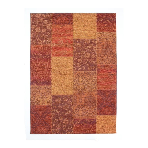 Crveni tepih Flair Rugs Patchwork Chennile Terracotta, 120 x 170 cm