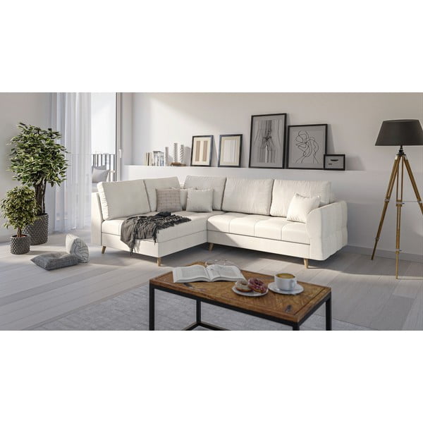 Krem kutna garnitura (lijevi kut) Ariella - Ropez-image-2