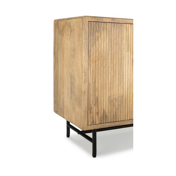 Komoda od masivnog manga u prirodnoj boji 190x85x40 cm Mundra – MOME-image-3