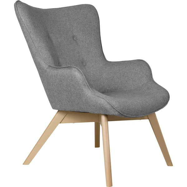 Siva fotelja Niko – Ropez