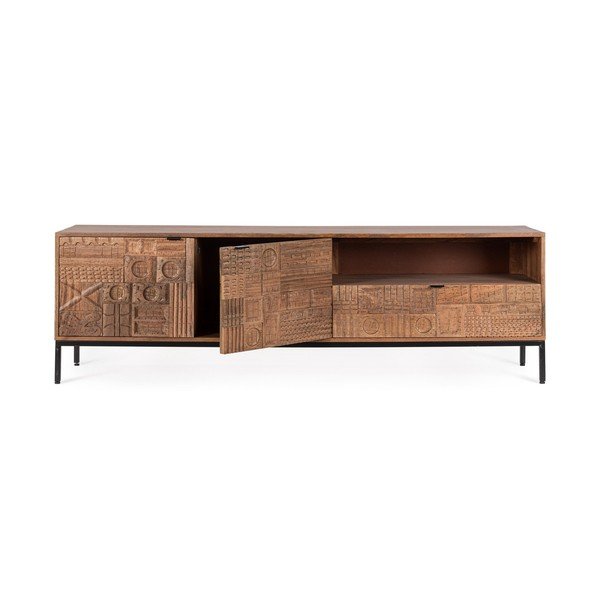 TV komoda od masivnog manga u prirodnoj boji 180x55x42 cm Kindia – Bizzotto-image-2
