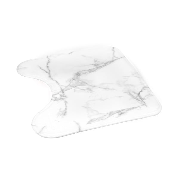 Bijela/siva kupaonska prostirka za WC 45x45 cm Marbre – douceur d'intérieur-image-3