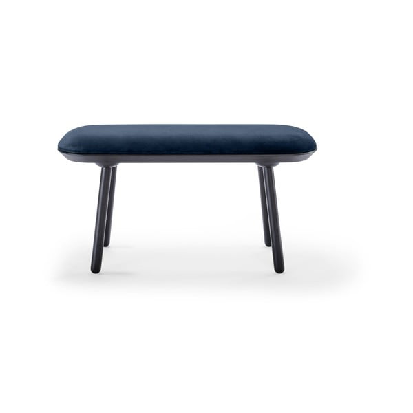 Plavo-crna baršunasta klupa Emko Naïve 100 cm-image-2