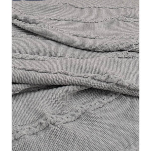 Sivi prekrivač 200x220 cm Trenza – Oyo Concept-image-1