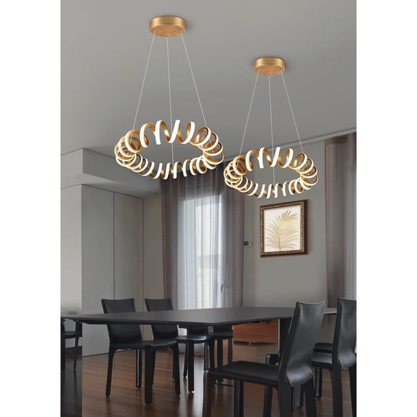 LED viseća svjetiljka u zlatnoj boji ø 55 cm Curl – Trio-image-1
