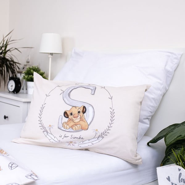 Svijetlo žuta pamučna dječja posteljina za dječji krevetić 100x135 cm Lion King "Best Friends" – Jerry Fabrics-image-1