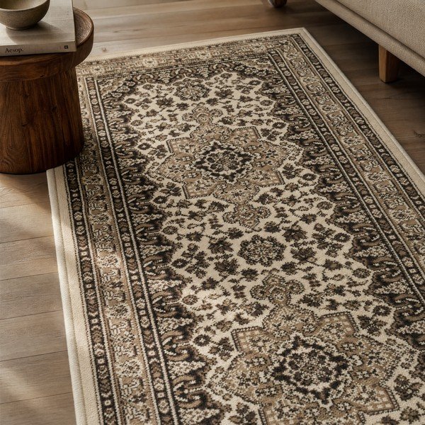 Bež tepih Nouristan Parun Tabriz, 80 x 250 cm-image-1