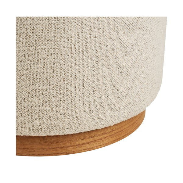 Bež tabure od bouclé tkanine Daisy – House Nordic-image-3
