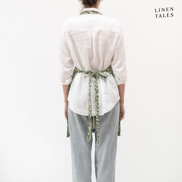 Lanena pregača Evergreen Damask – Linen Tales-image-1