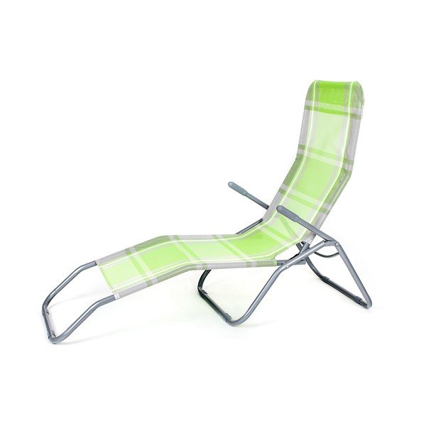 Zelena metalna sklopiva vrtna ležaljka - Happy Green-image-3