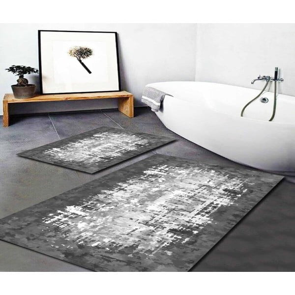 Bijele/sive kupaonske prostirke u setu 2 kom 60x100 cm Modern – Mila Home-image-1