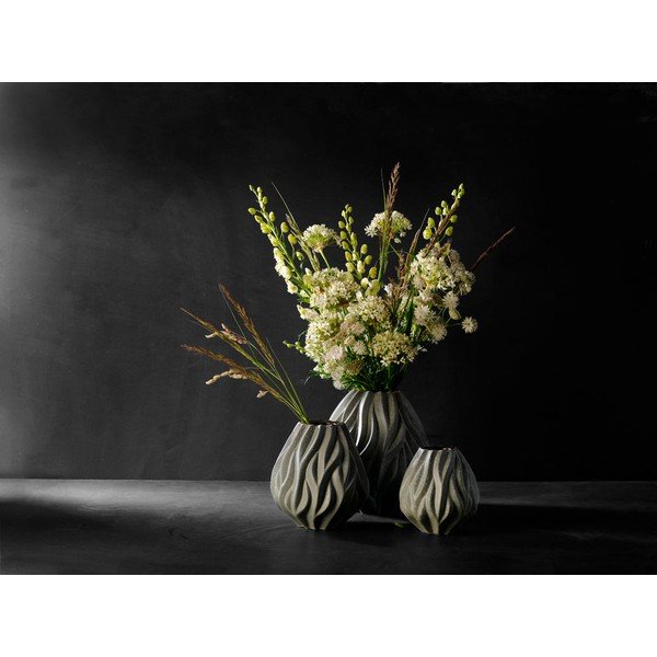 Siva porculanska vaza Morsø Flame, visina 15 cm-image-1