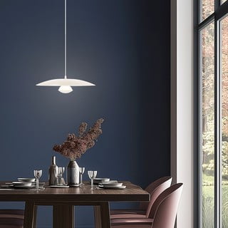 Bijela LED viseća svjetiljka s metalnim sjenilom Lund – Candellux Lighting
