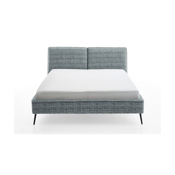 Plavi tapecirani bračni krevet bez podnice 160x200 cm Infinity – Meise Möbel-image-4