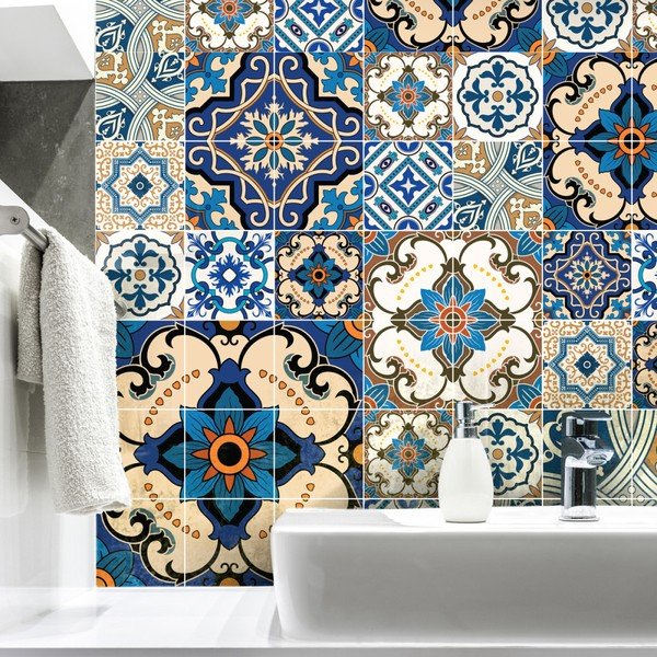 Set od 60 ukrasnih zidnih naljepnica Ambiance Toundra, 15 x 15 cm-image-4