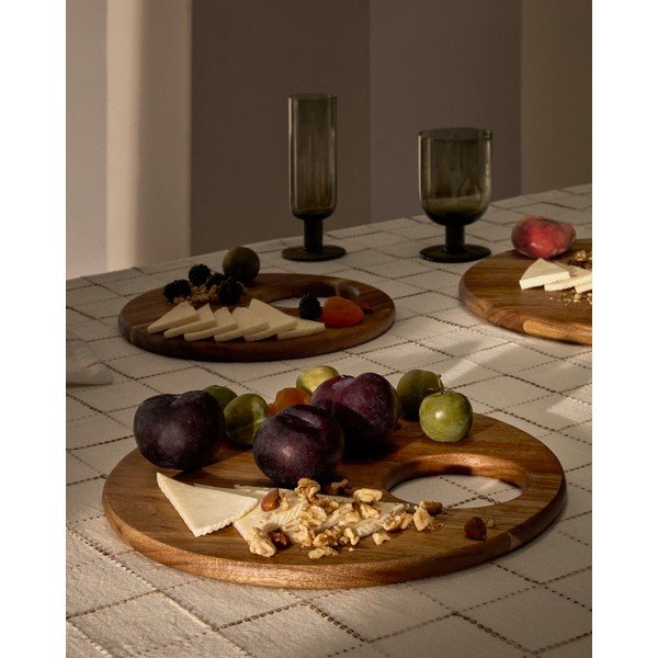 Drvena daska za rezanje za serviranje ø 36 cm Klot – Kave Home-image-1