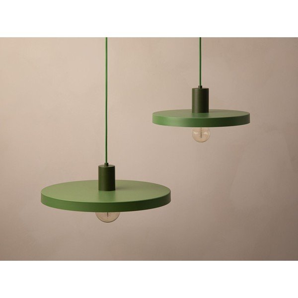 Zelena metalna viseća svjetiljka ø 40 cm Ori – Micadoni -image-1