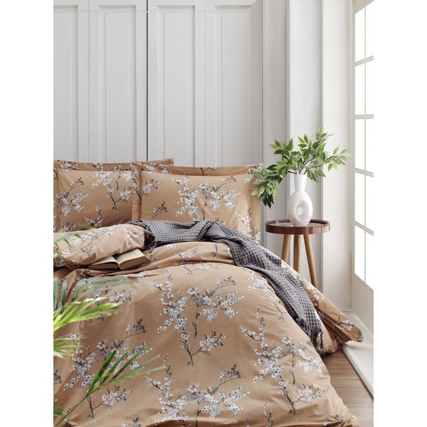 Narančasta pamučna posteljina za bračni krevet 200x200 cm Chicory – Mijolnir-image-1