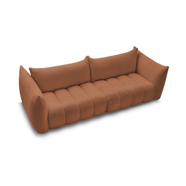 Narančasta sofa od bouclé tkanine 286 cm Azra – Bobochic Paris-image-3