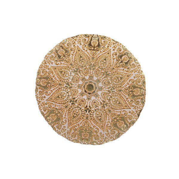 Stakleni tanjur u bijelo-zlatnoj boji Villa d'Este Oro, ø 32 cm