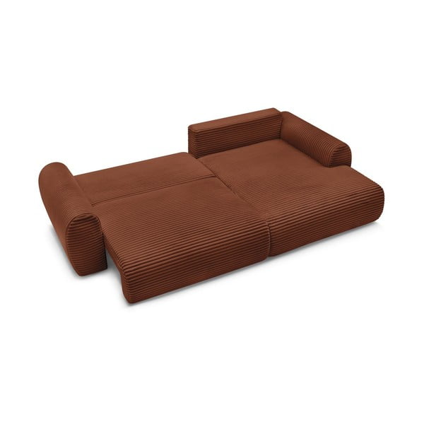 Ciglasta sklopiva kutna garnitura od samta (s desnim kutom) Lucien – Bobochic Paris-image-4