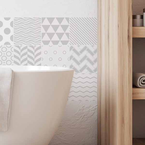 Set od 9 ukrasnih zidnih naljepnica Ambiance Finnish, 15 x 15 cm-image-3