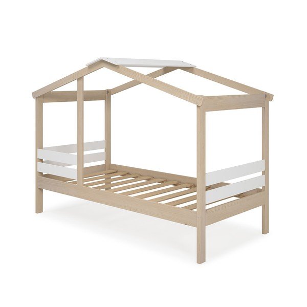 Bijeli dječji krevet u dekoru bora u obliku kućice 90x190 cm Angel – Marckeric-image-4