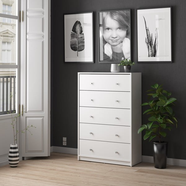 Bijela komoda 72x108x30 cm May – Tvilum-image-1