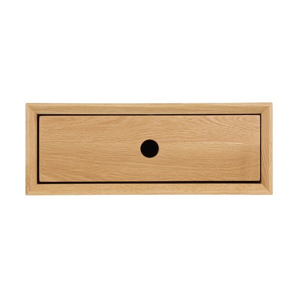 Polica od punog hrasta u svijetloj prirodnoj boji 40 cm Luzern – House Nordic-image-3