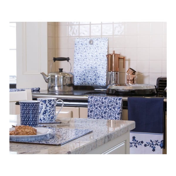 Daska za rezanje od kaljenog stakla Kitchen Craft Floral Pattern, 24 cm-image-1