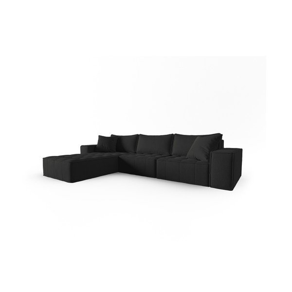 Crna kutna garnitura (s lijevim kutom) Mike – Micadoni Home-image-2